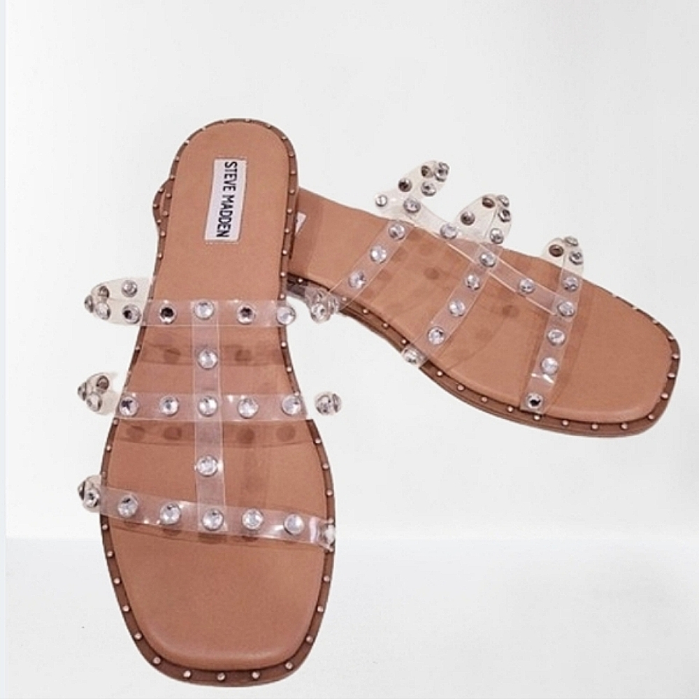 Steve Madden "Lyra" Rhinstone-Studded Flats